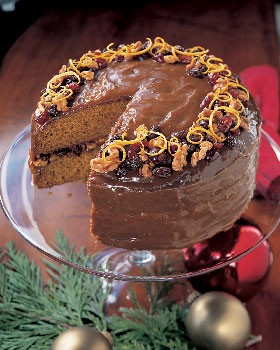 Spiced pumpkin cake with caramel icing