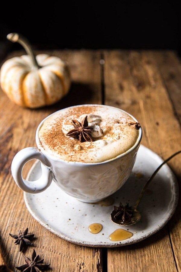 Spiced pumpkin maple latte
