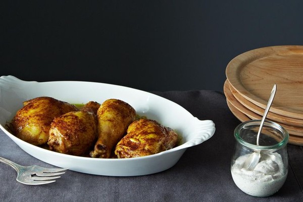Spiced roast chicken with za'atar yoghurt
