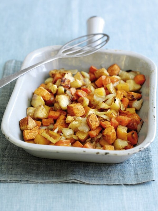 Spiced roast root vegetables