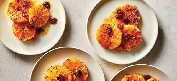 Spiced roasted oranges