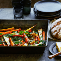 Spiced roasted parsnips and carrots