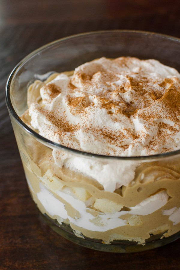 Spiced rum and pumpkin trifle
