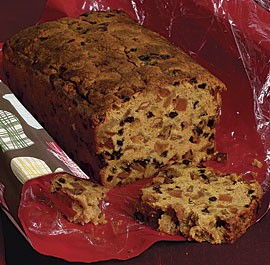 Spiced rum fruitcake
