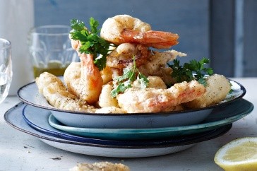 Spiced seafood fritto misto with aïoli