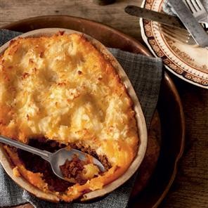 Spiced shepherd's pie with creamy potato and parsnip topping