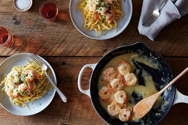 Spiced shrimp in lemon-ginger sauce