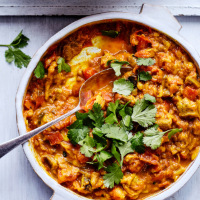Spiced smoked aubergine with tomatoes