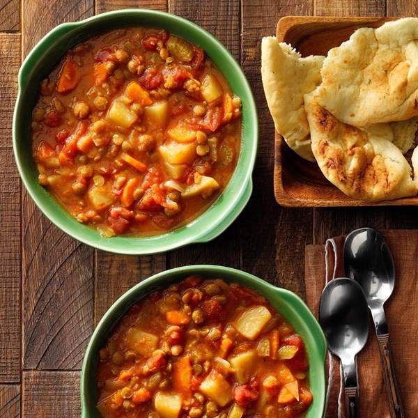 Spiced split pea soup