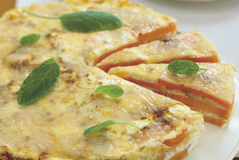 Spiced sweet potato gratin
