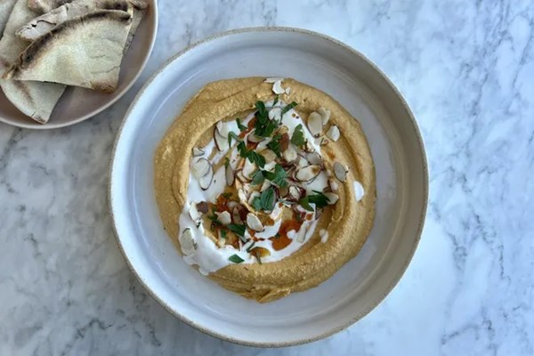 Spiced sweet potato hummus