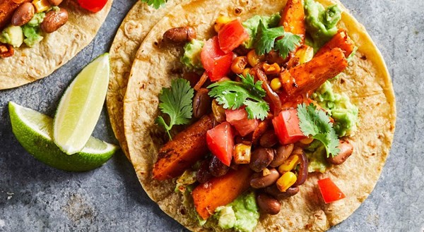 Spiced sweet potato tacos