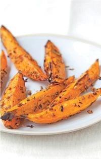 Spiced sweet potato wedges