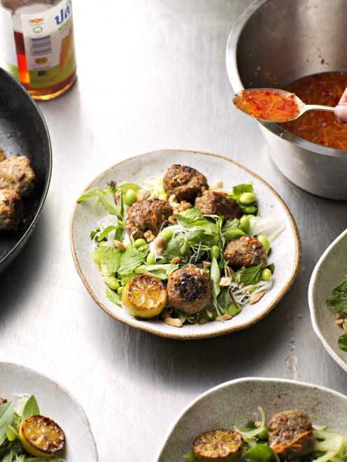 Spiced Thai pork meatballs