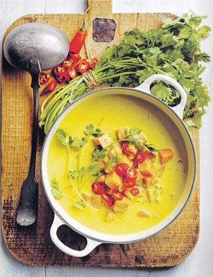 Spiced turmeric, sweet potato & carrot soup