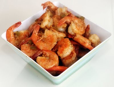 Spiced up steamed shrimp