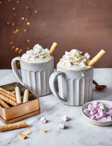 Spiced white hot chocolate