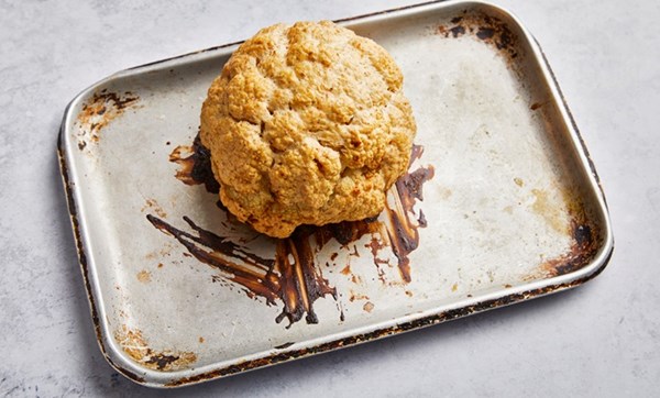  Spiced whole roast cauliflower with couscous and raisins