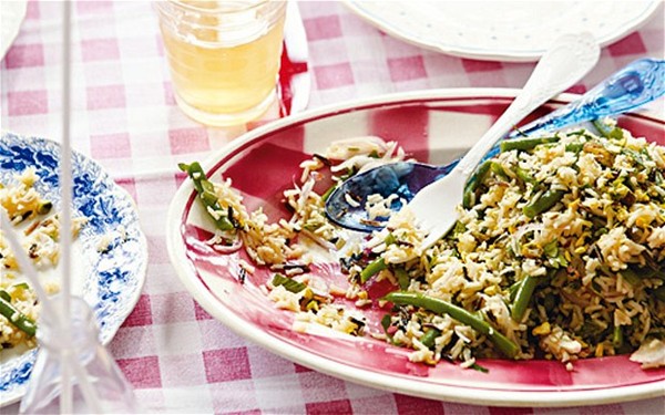 Spiced wild and brown rice salad