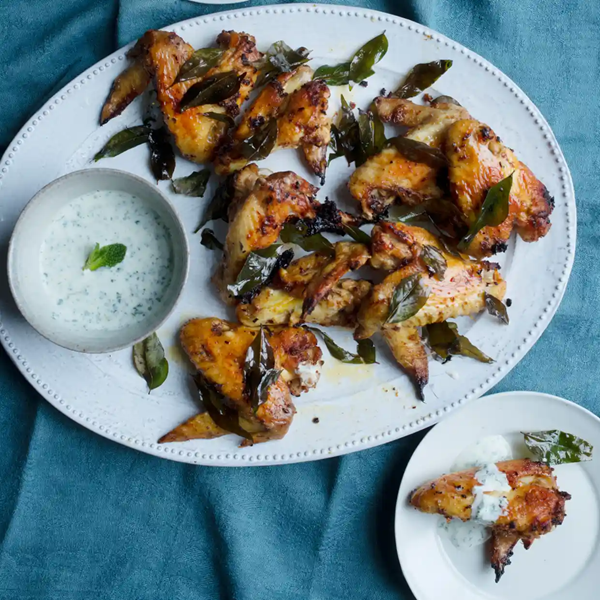 Spiced wings with garlic butter