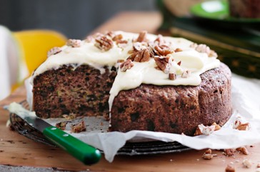 Spiced zucchini & pecan cake