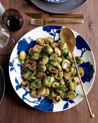 Spicy-and-garlicky Brussels sprouts