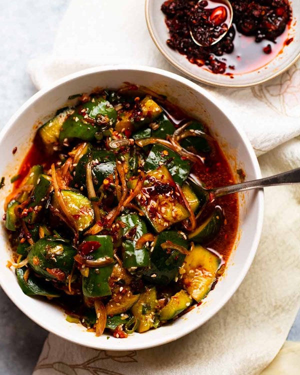 Spicy Asian cucumber salad
