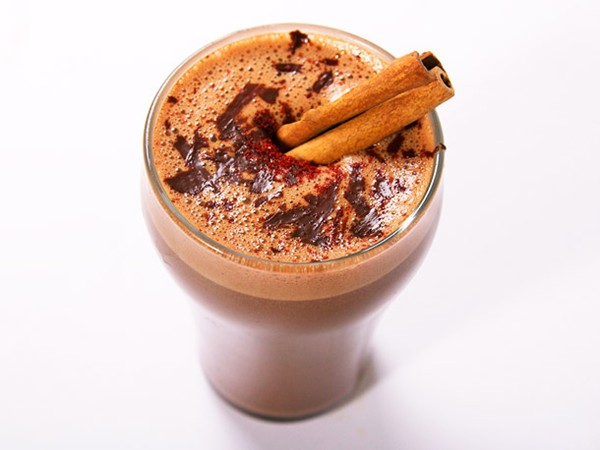 Spicy Aztec hot chocolate with chili, cinnamon, and mezcal
