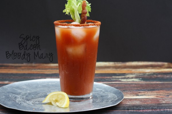 Spicy bacon Bloody Mary (and bacon-infused vodka)