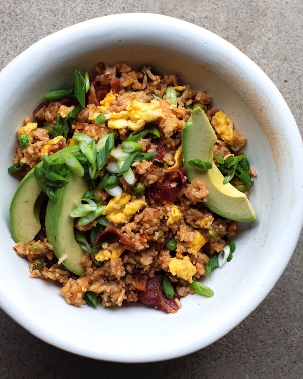 Spicy bacon fried rice