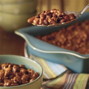 Spicy baked beans