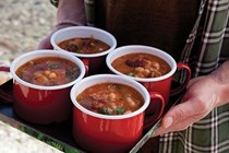 Spicy bean and chorizo soup