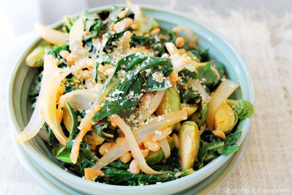 Spicy beans and greens