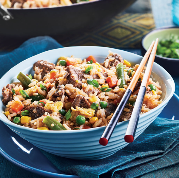 Spicy beef fried rice