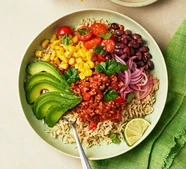Spicy beef taco bowl