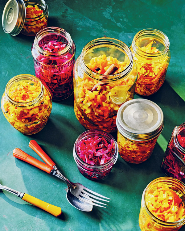 Spicy beet chow chow