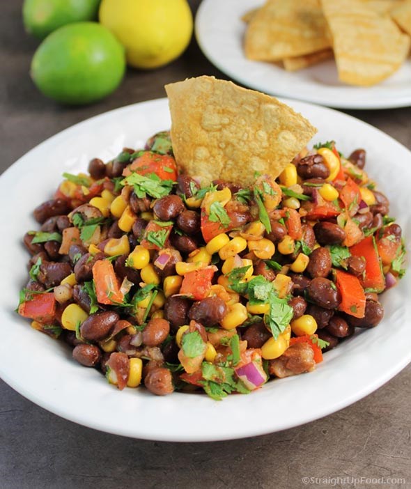 Spicy black bean salsa