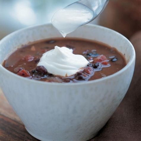 Spicy black bean soup