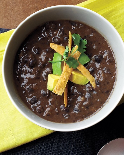 Spicy black bean soup