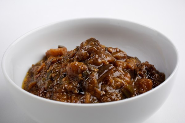 Spicy braised eggplant with prunes