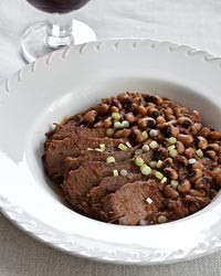 Spicy brisket with Texas caviar