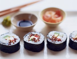 Spicy broccoli sprout shushi
