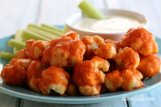 Spicy buffalo cauliflower bites