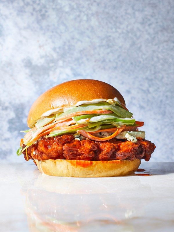 Spicy buffalo-style chicken sandwiches