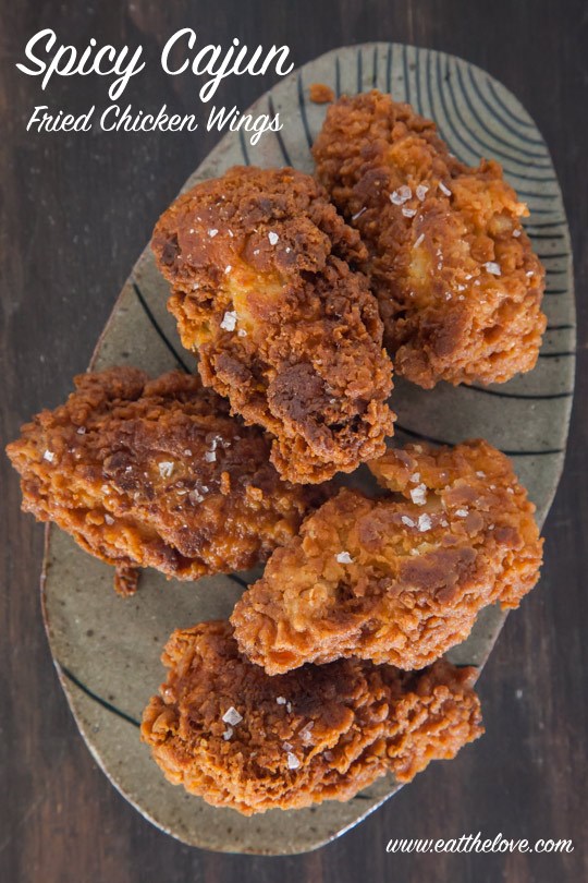 Spicy Cajun fried chicken wings
