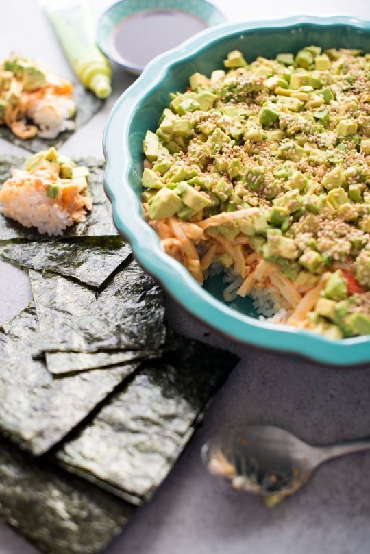 Spicy California roll wraps