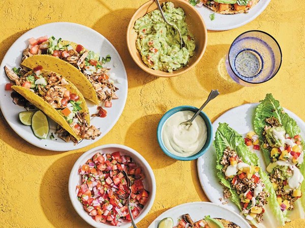 Spicy Caribbean-style jackfruit tacos