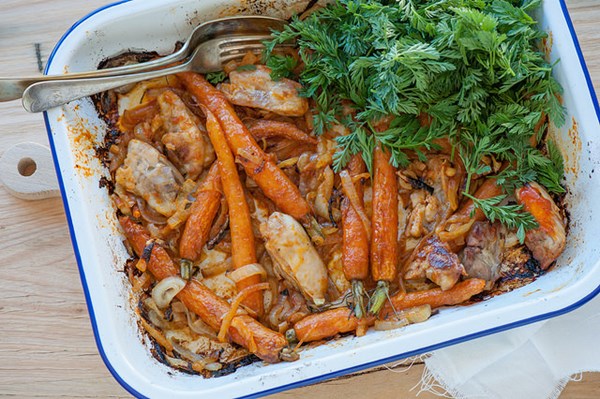 Spicy carrot & chicken salad