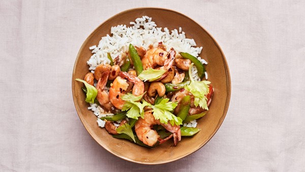 Spicy cashew shrimp