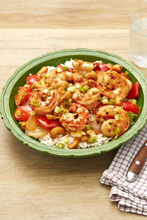 Spicy cashew shrimp